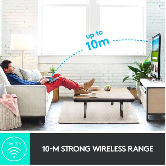 Logitech M510 Wireless Ergonomic Mouse + K400 Plus Wireless Keyboard Black - Picture 6 of 16